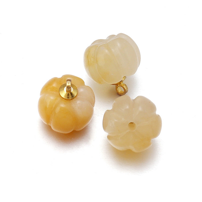 Cuentas de calabaza de calabaza de agate de 5pcs/paquete de aventurina verde